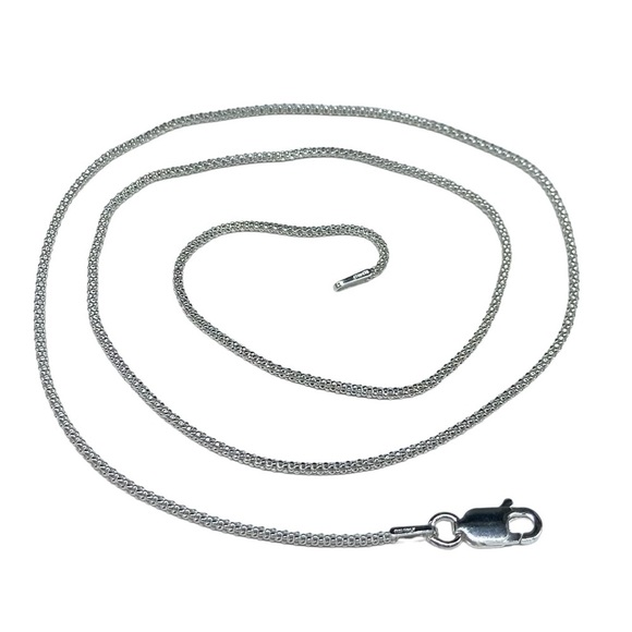 18” Popcorn Chain 925 Solid Sterling Silver Italy - Picture 2 of 5